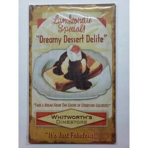 Whitworth's Dimestore Lunch 16 x10 Ohio Wholesale Rustic Retro Metal Signs 27933